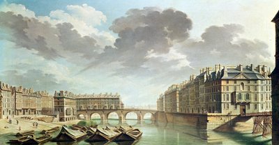 Die Ile Saint-Louis und die Pont Marie im Jahr 1757 von Nicolas Raguenet